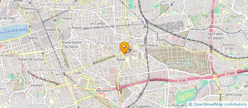 localisation de l'entreprise ALUMNI MEDITERRANEE INFECTION -  INSTITUT HOSPITALO -UNIVERSITAIRE  MARSEILLE