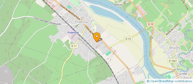 localisation de l'entreprise ALUPAL à PODENSAC