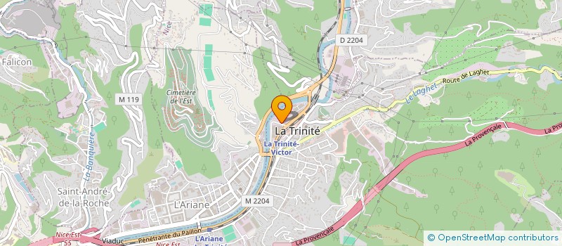 localisation de l'entreprise ALUPRO COTE D'AZUR à LA TRINITE