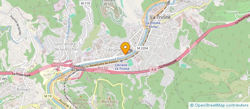 localisation de l'entreprise ALUPROJET à NICE