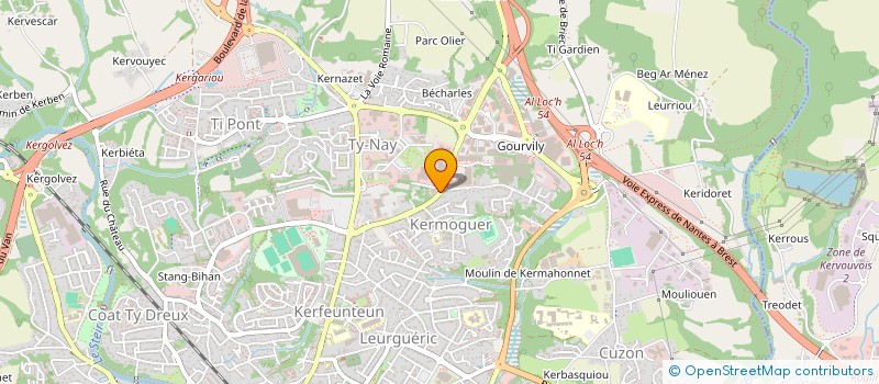 localisation de l'entreprise ALUSTORE à QUIMPER