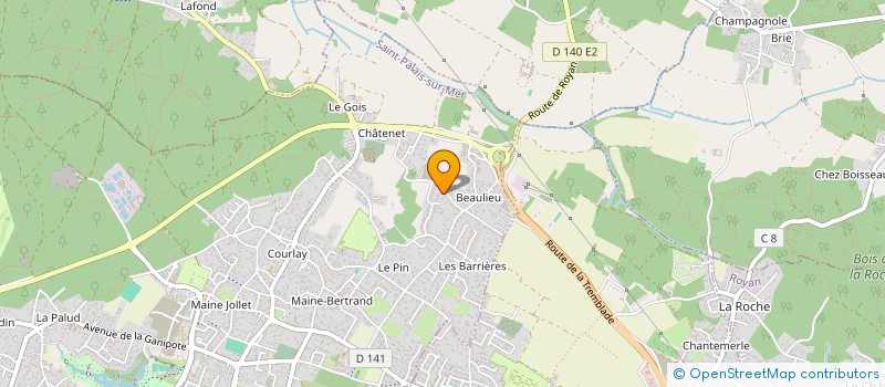 localisation de l'entreprise ALUTI PATRIMOINE  SAINT-PALAIS-SUR-MER