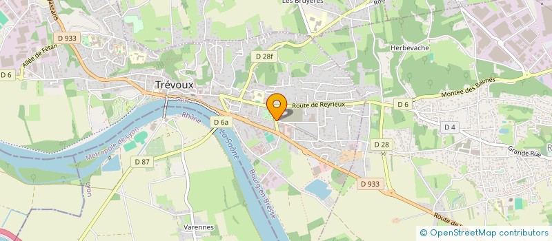localisation de l'entreprise ALUVERRE à TREVOUX