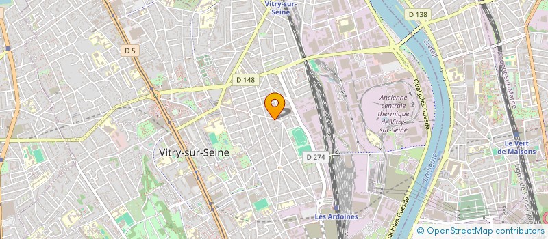 localisation de l'entreprise ALV 94 à VITRY-SUR-SEINE