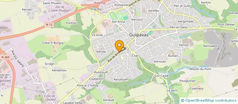 localisation de l'entreprise ALV EXPERTISE & CONSEIL BZH à GUIPAVAS