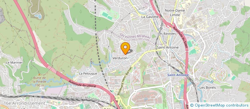 localisation de l'entreprise ALVA ELEC à MARSEILLE