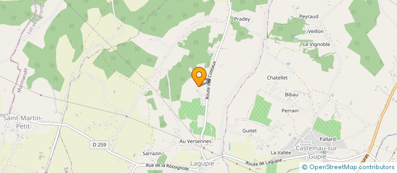 localisation de l'entreprise ALVA TP  LAGUPIE