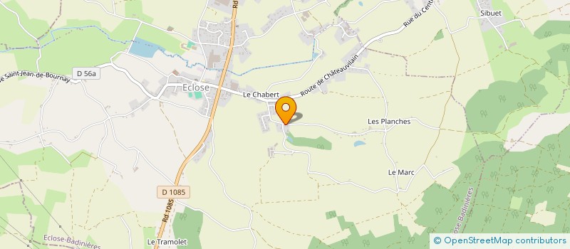 localisation de l'entreprise ALVAREZ TP  ECLOSE-BADINIERES