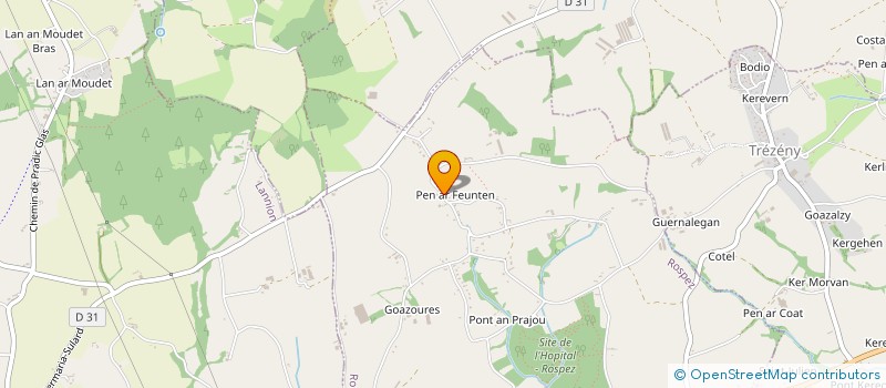 localisation de l'entreprise ALVEO BREIZH COMMUNICATION  ROSPEZ