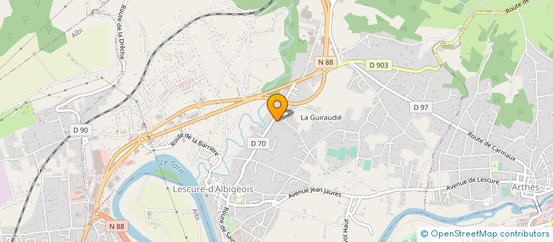 localisation de l'entreprise ALVERNHE MENUISERIES à SAUSSENAC