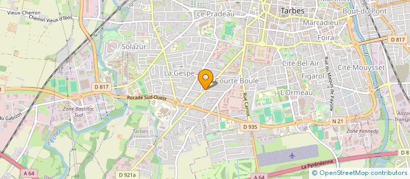 localisation de l'entreprise ALVES  TARBES