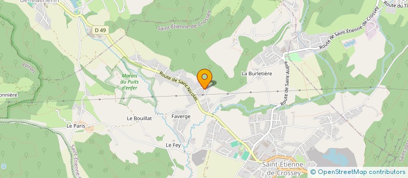 localisation de l'entreprise ALVES TP MACONNERIE  SAINT-ETIENNE-DE-CROSSEY