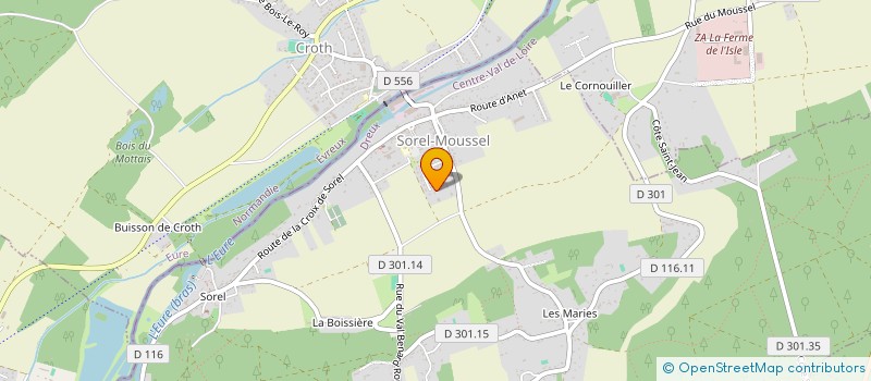 localisation de l'entreprise ALVISYS à SOREL-MOUSSEL