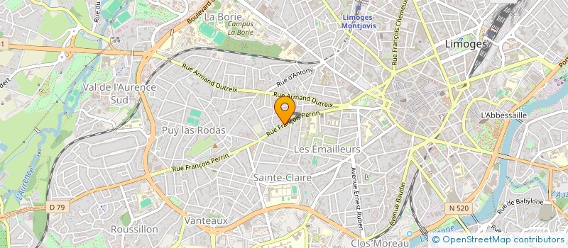 localisation de l'entreprise ALX DEVELOPPEMENT à LIMOGES