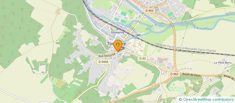 localisation de l'entreprise ALYA à TONNERRE