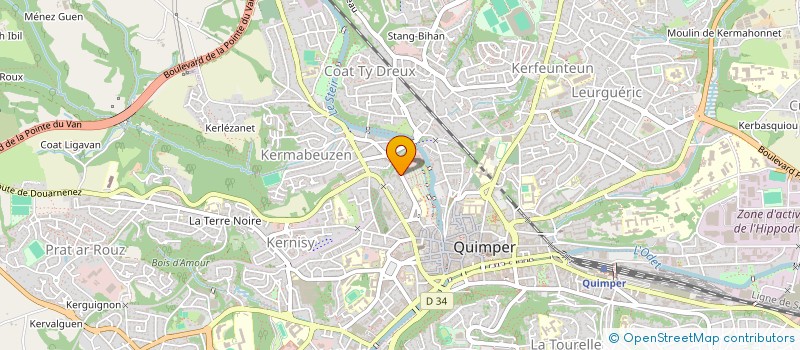 localisation de l'entreprise ALYA à QUIMPER