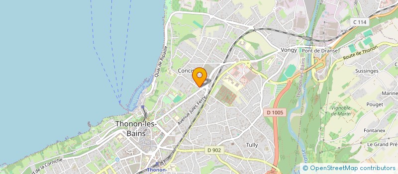 localisation de l'entreprise ALYA à THONON-LES-BAINS