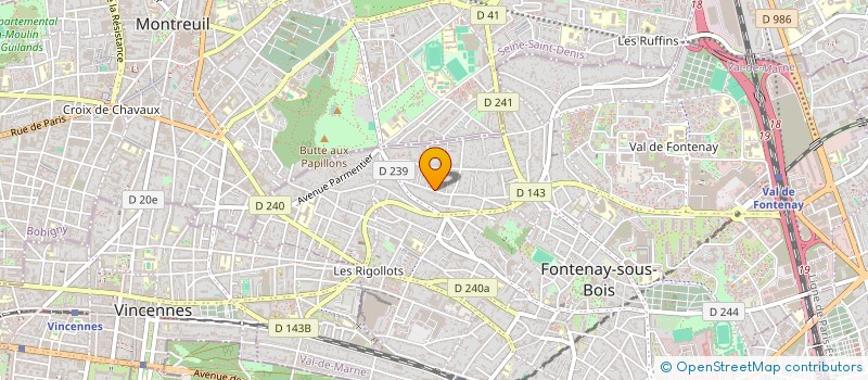 localisation de l'entreprise ALYA à FONTENAY-SOUS-BOIS
