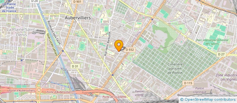 localisation de l'entreprise ALYA à AUBERVILLIERS