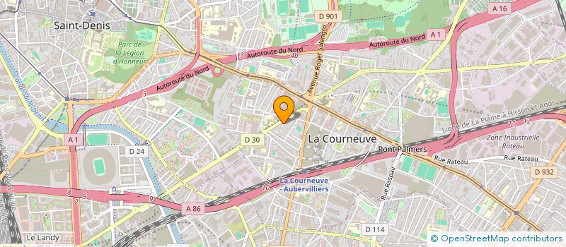 localisation de l'entreprise ALYA VIE à LA COURNEUVE