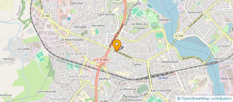 localisation de l'entreprise ALYASHIN ACCOMPAGNEMENT PAR LE TOUCHER ET TECHNIQUES ENERGETIQUES DE BIEN ETRE  LORIENT