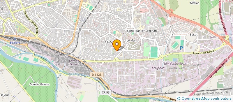 localisation de l'entreprise ALYASOFT à BEZIERS