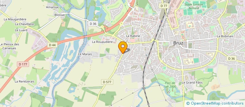 localisation de l'entreprise ALYDEV à BRUZ
