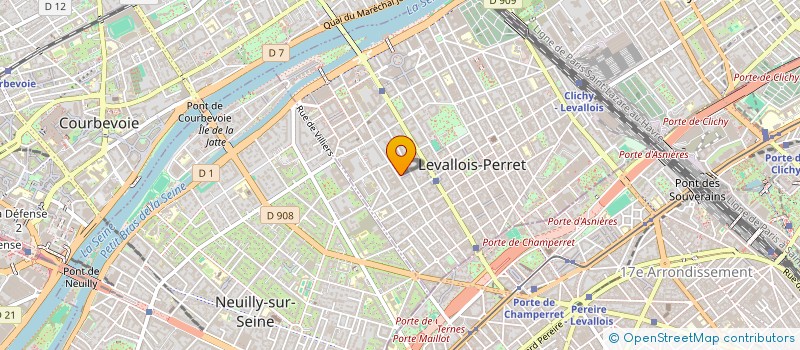 localisation de l'entreprise ALYDISTRIBUTION à LEVALLOIS-PERRET