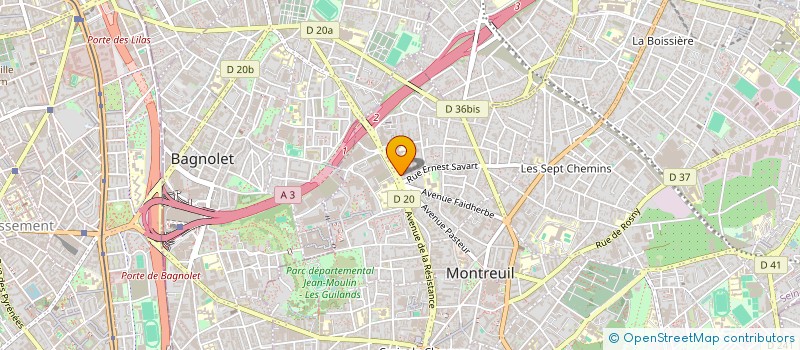 localisation de l'entreprise ALYMED à MONTREUIL