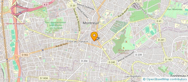 localisation de l'entreprise ALYMO à MONTREUIL