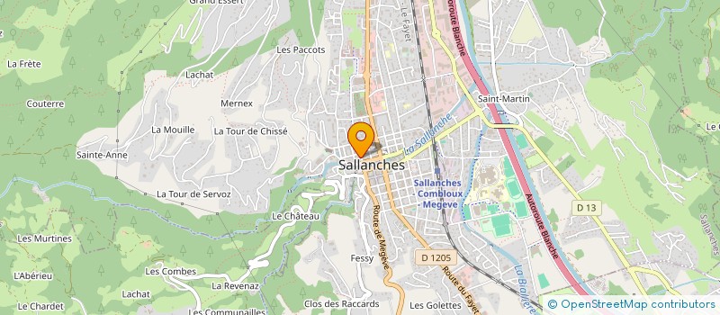 localisation de l'entreprise ALYTESS  SALLANCHES