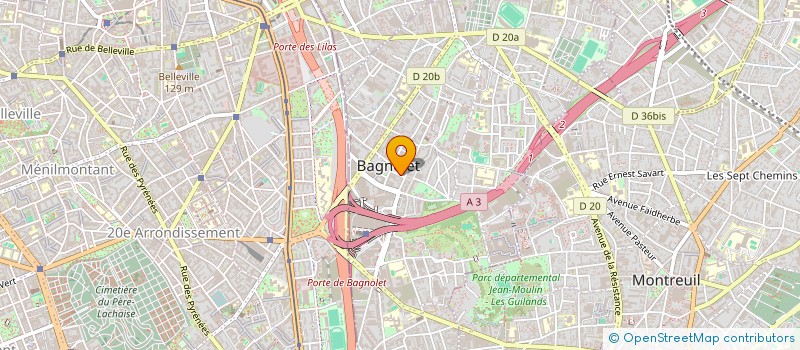 localisation de l'entreprise AM  BAGNOLET