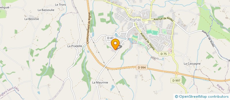 localisation de l'entreprise AM  RIGNAC