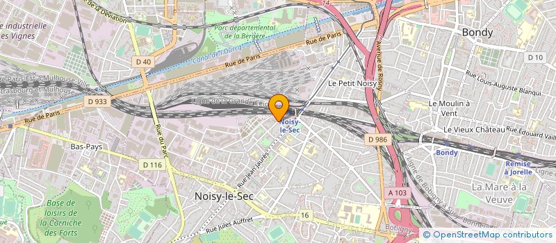 localisation de l'entreprise AM AUTO à NOISY-LE-SEC