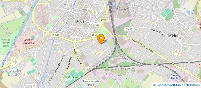 localisation de l'entreprise AM BARBER à DOUAI