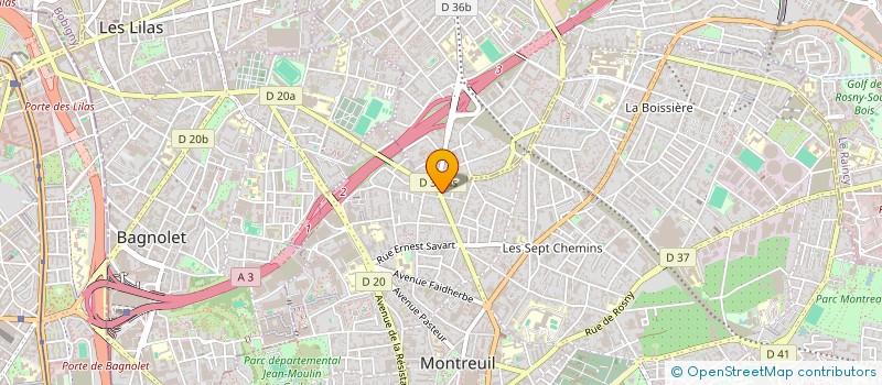 localisation de l'entreprise AM BARBUSSE AUTO à MONTREUIL