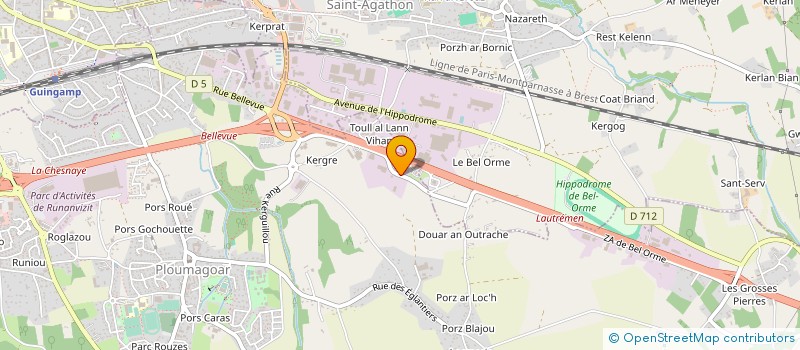 localisation de l'entreprise AM-ELEC à PLOUMAGOAR
