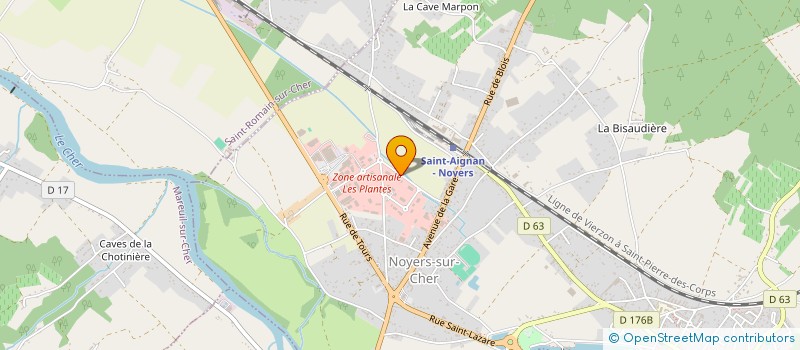 localisation de l'entreprise AM FACTORY à NOYERS SUR CHER