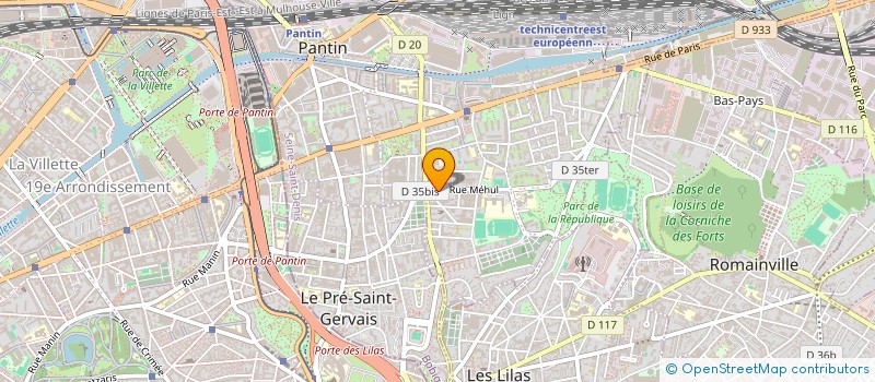 localisation de l'entreprise AM H BATIMENT à PANTIN