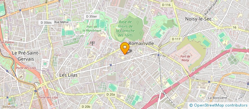 localisation de l'entreprise AM IMMOBILIER  ROMAINVILLE