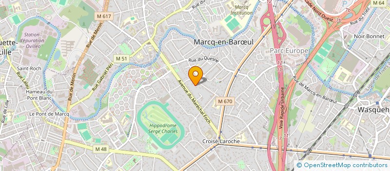 localisation de l'entreprise AM MONTREUIL à MARCQ-EN-BARŒUL