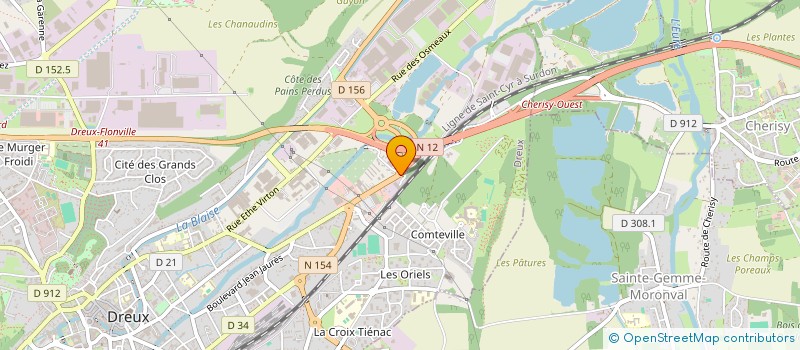 localisation de l'entreprise AM PALETTES à DREUX