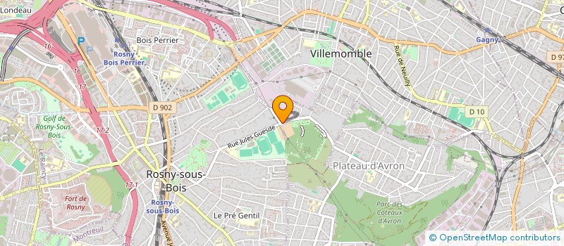 localisation de l'entreprise AM PARKS & CO à ROSNY-SOUS-BOIS