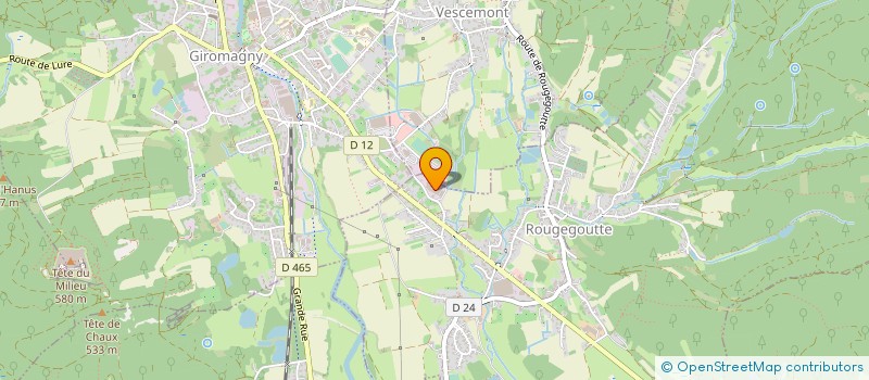 localisation de l'entreprise AM PNEUS GIROMAGNY à GIROMAGNY