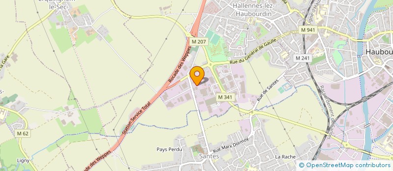 localisation de l'entreprise AM POSTFORMING à HALLENNES-LEZ-HAUBOURDIN