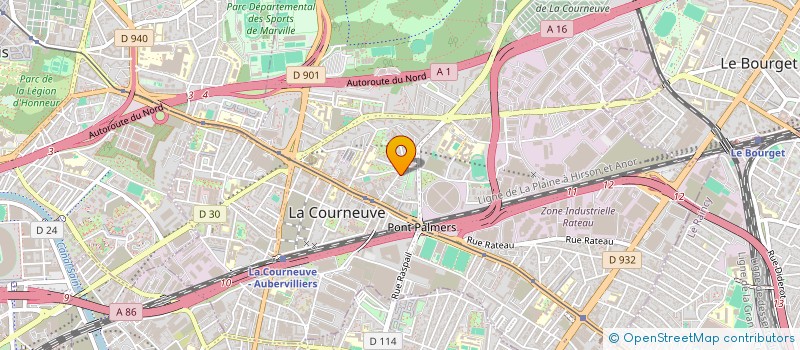 localisation de l'entreprise AM-PROBTP à LA COURNEUVE