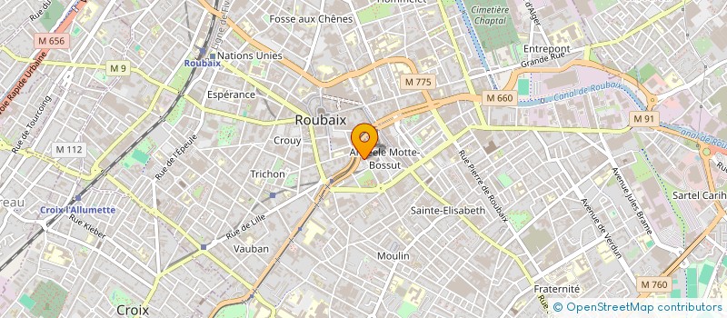 localisation de l'entreprise AM SERVICES à ROUBAIX