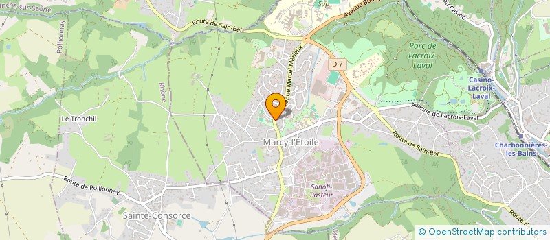 localisation de l'entreprise AM SEVEN TENNIS  MARCY-L'ETOILE