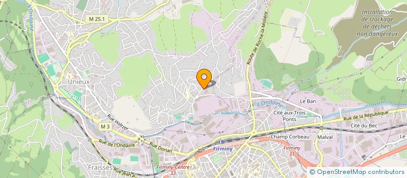 localisation de l'entreprise AM THERMO  UNIEUX