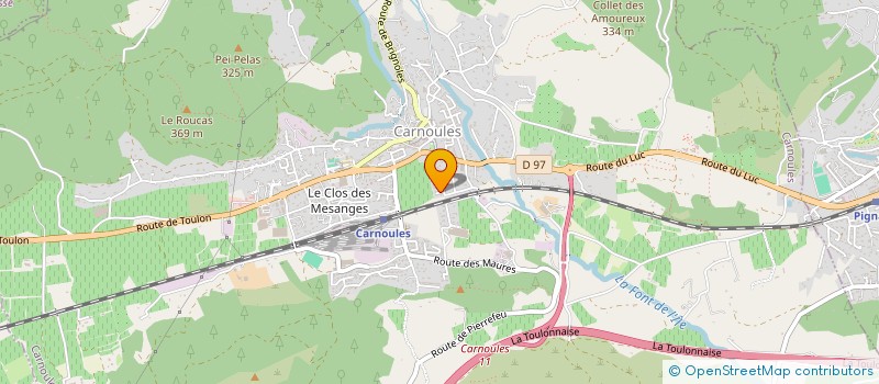 localisation de l'entreprise AM TRANSPORT  CARNOULES